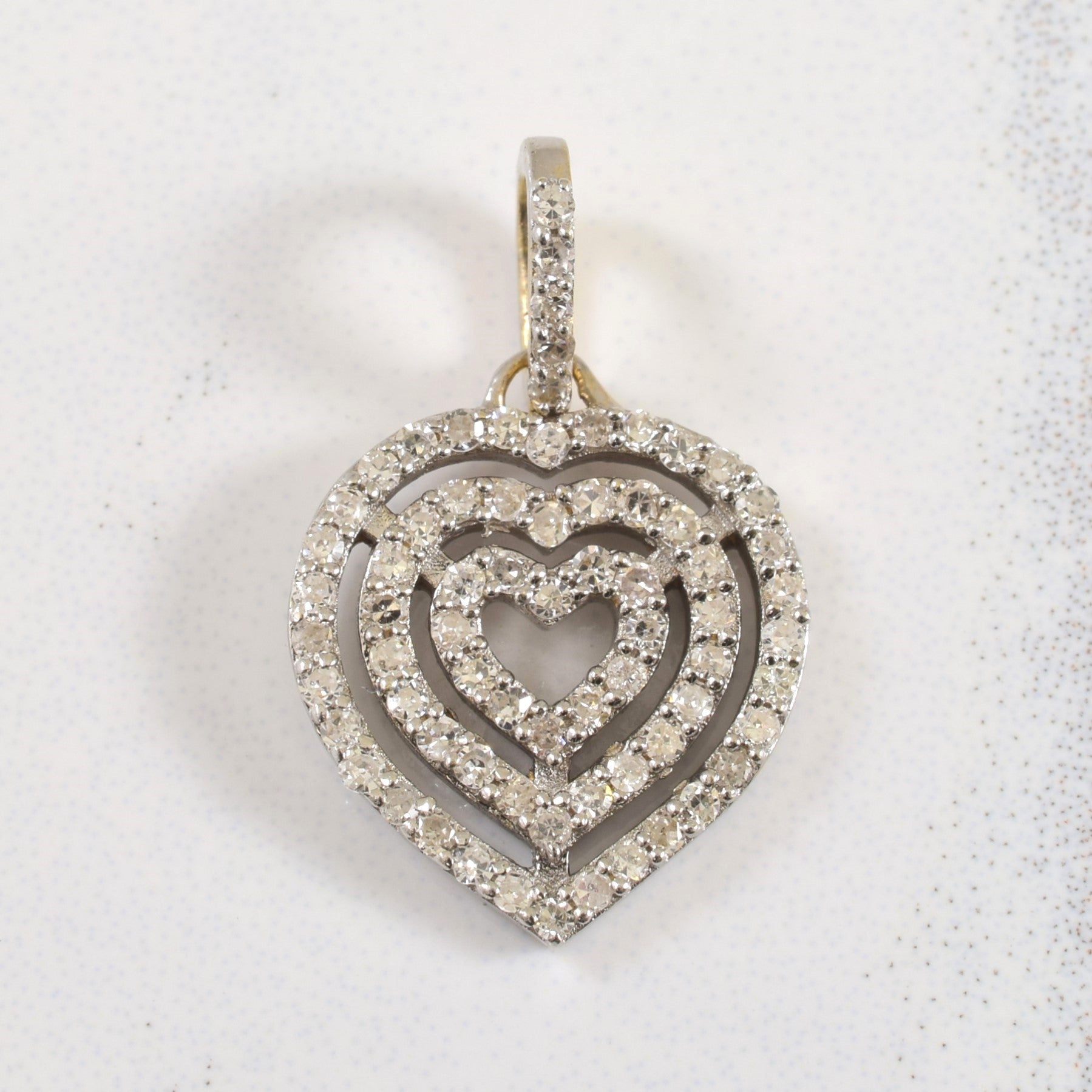 Triple Diamond Heart Pendant | 0.24ctw |