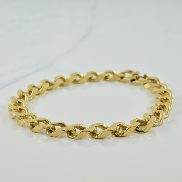 10k Yellow Gold Cuban Link Bracelet | 9