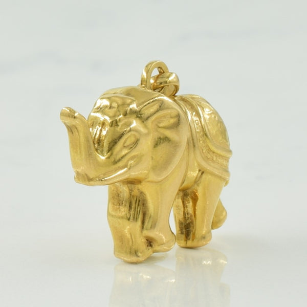 10k Yellow Gold Elephant Charm |