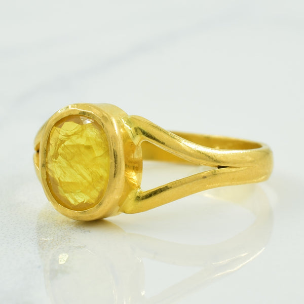Yellow Sapphire Cocktail Ring | 2.50ct | SZ 8.50 |