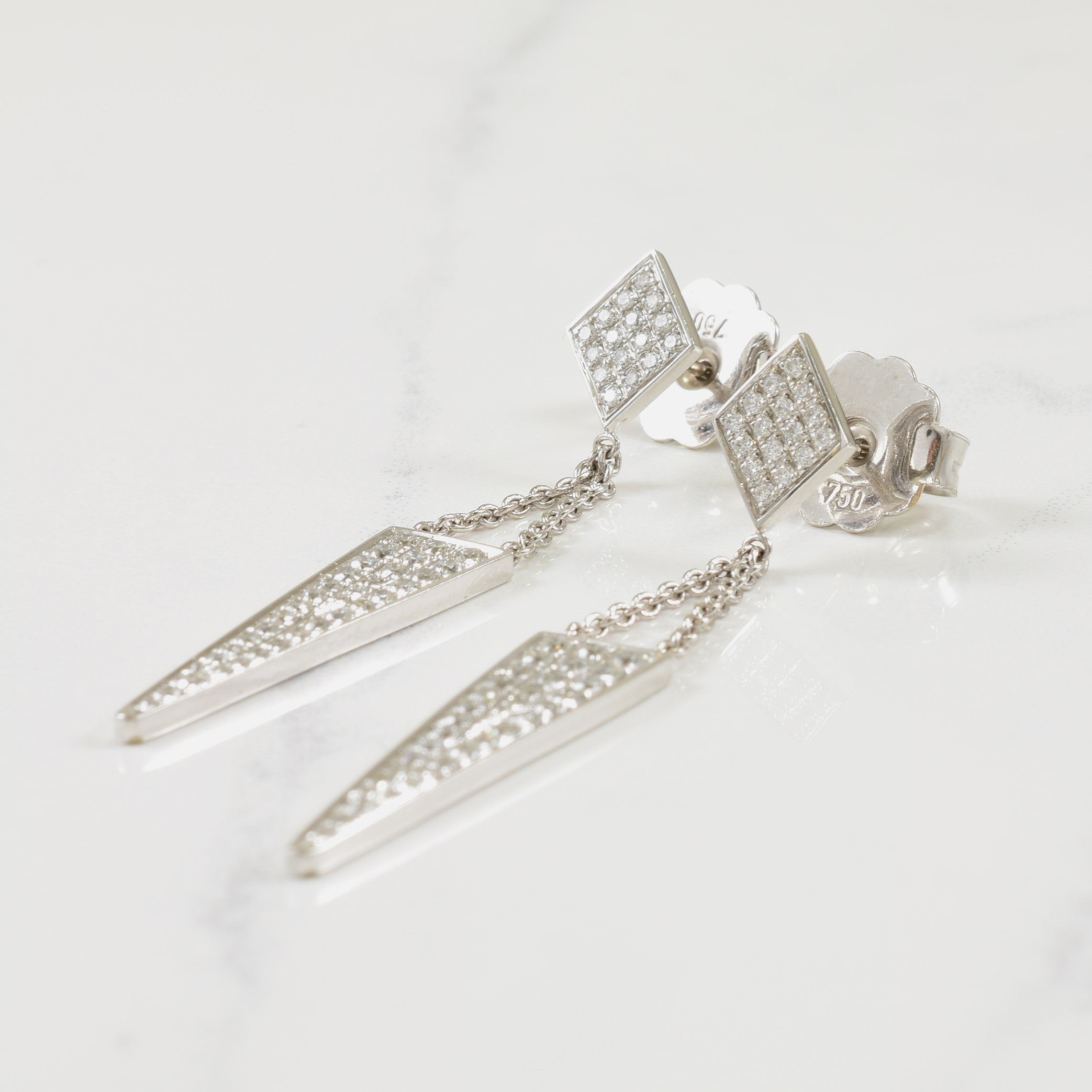 Diamond Drop Earrings | 0.90ctw |