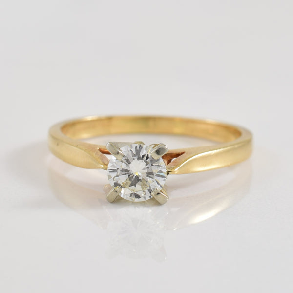 Solitaire Diamond Cathedral Ring | 0.49ct | SZ 7 |