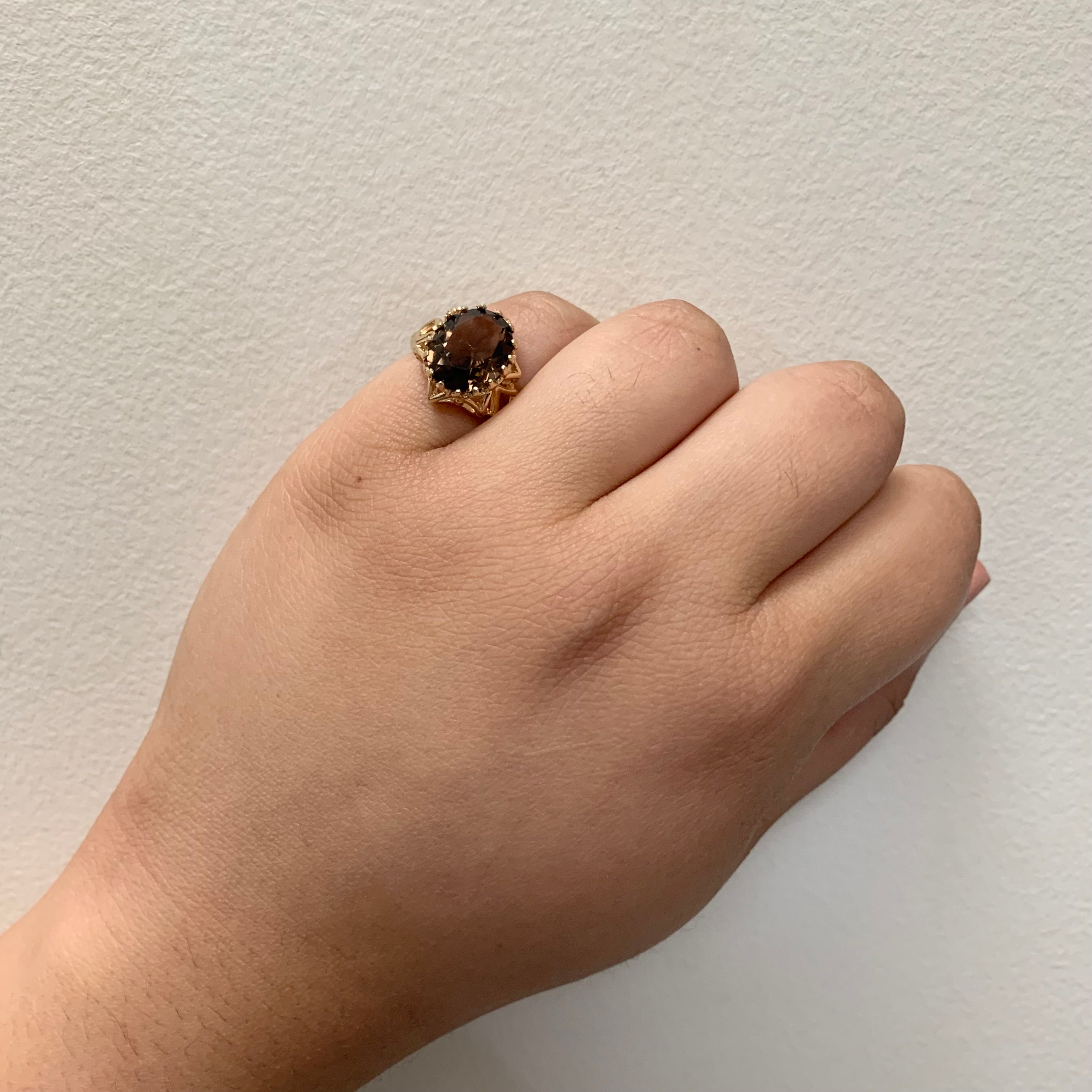 Smoky Quartz Cocktail Ring | 5.00ct | SZ 5.75 |