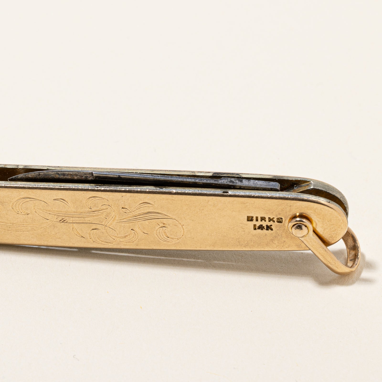 'Birks' Gold Pocket Knife |