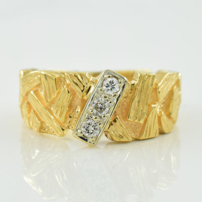 Pave Set Diamond Ring | 0.08ctw | SZ 5.25 |