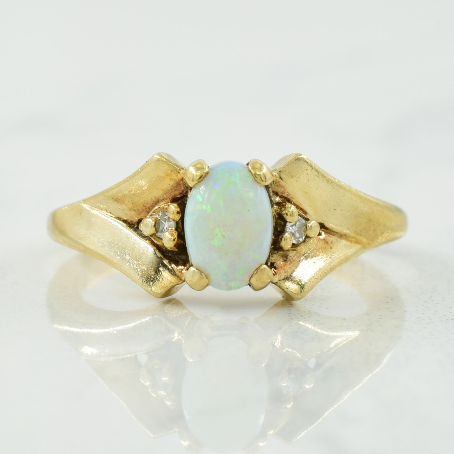 Opal & Diamond Ring | 0.27ct, 0.02ctw | SZ 3.75 |