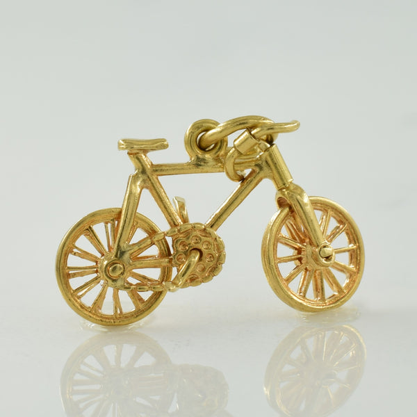 14k Yellow Gold Bicycle Charm |