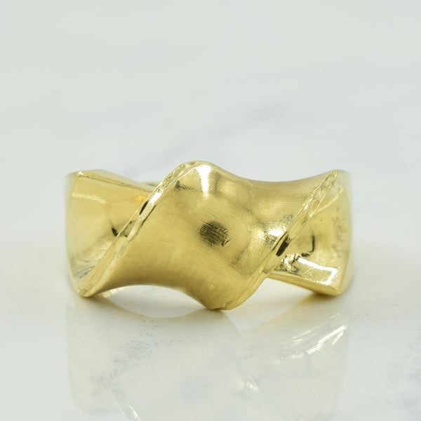 10k Yellow Gold Folded Ring | SZ 5.5 |