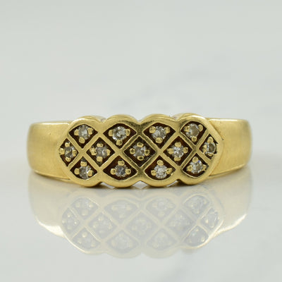 Checkered Diamond Ring | 0.07ctw | SZ 5 |