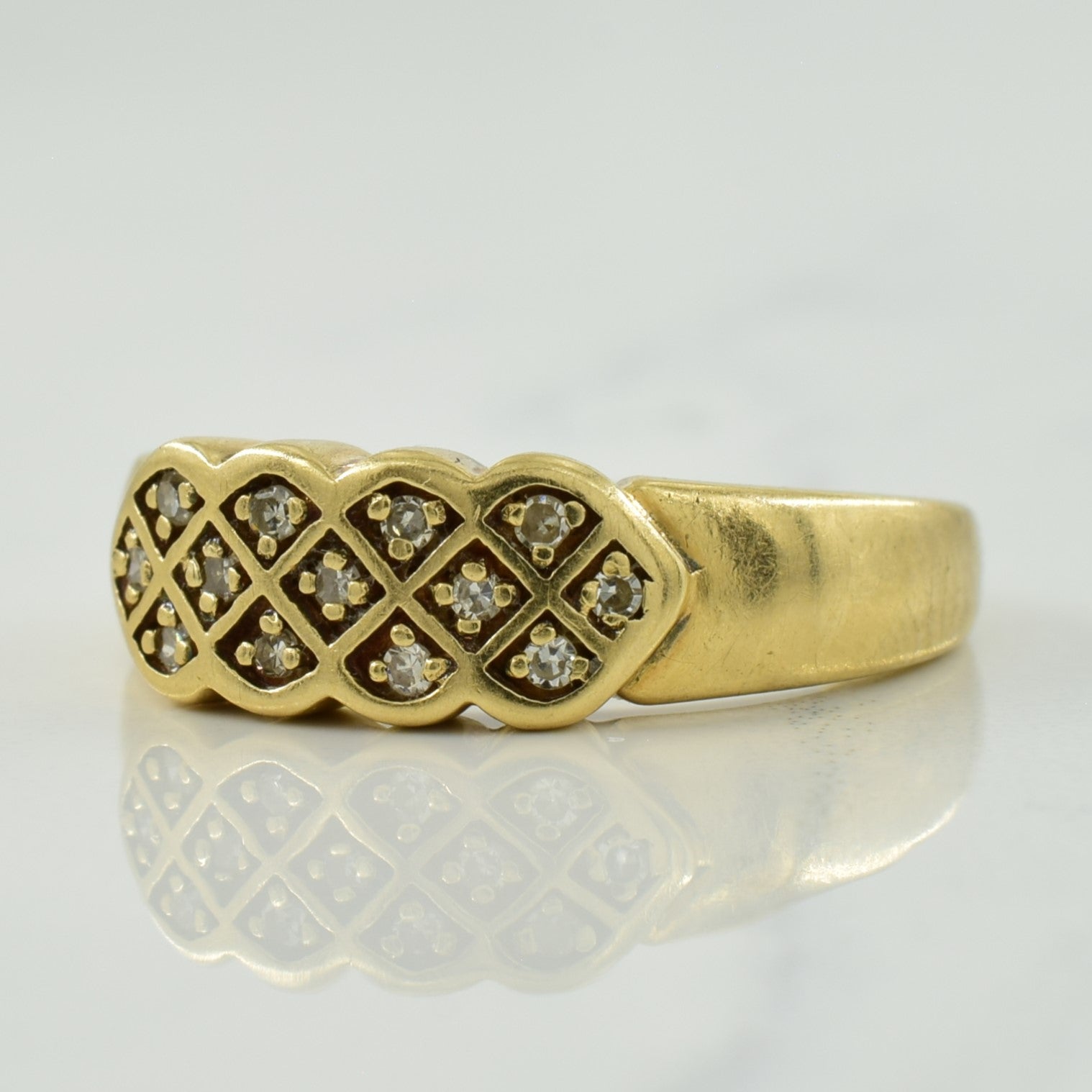 Checkered Diamond Ring | 0.07ctw | SZ 5 |