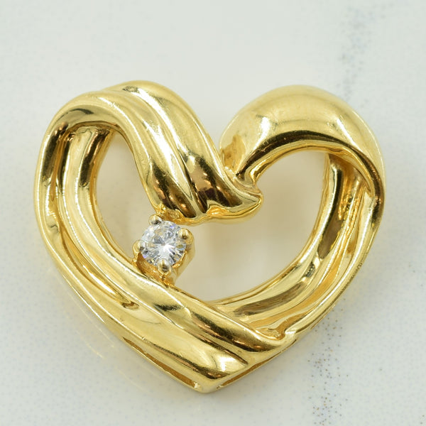 Solitaire Diamond Heart Pendant | 0.06ct |