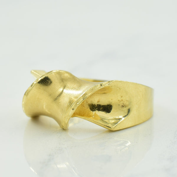 10k Yellow Gold Folded Ring | SZ 5.5 |