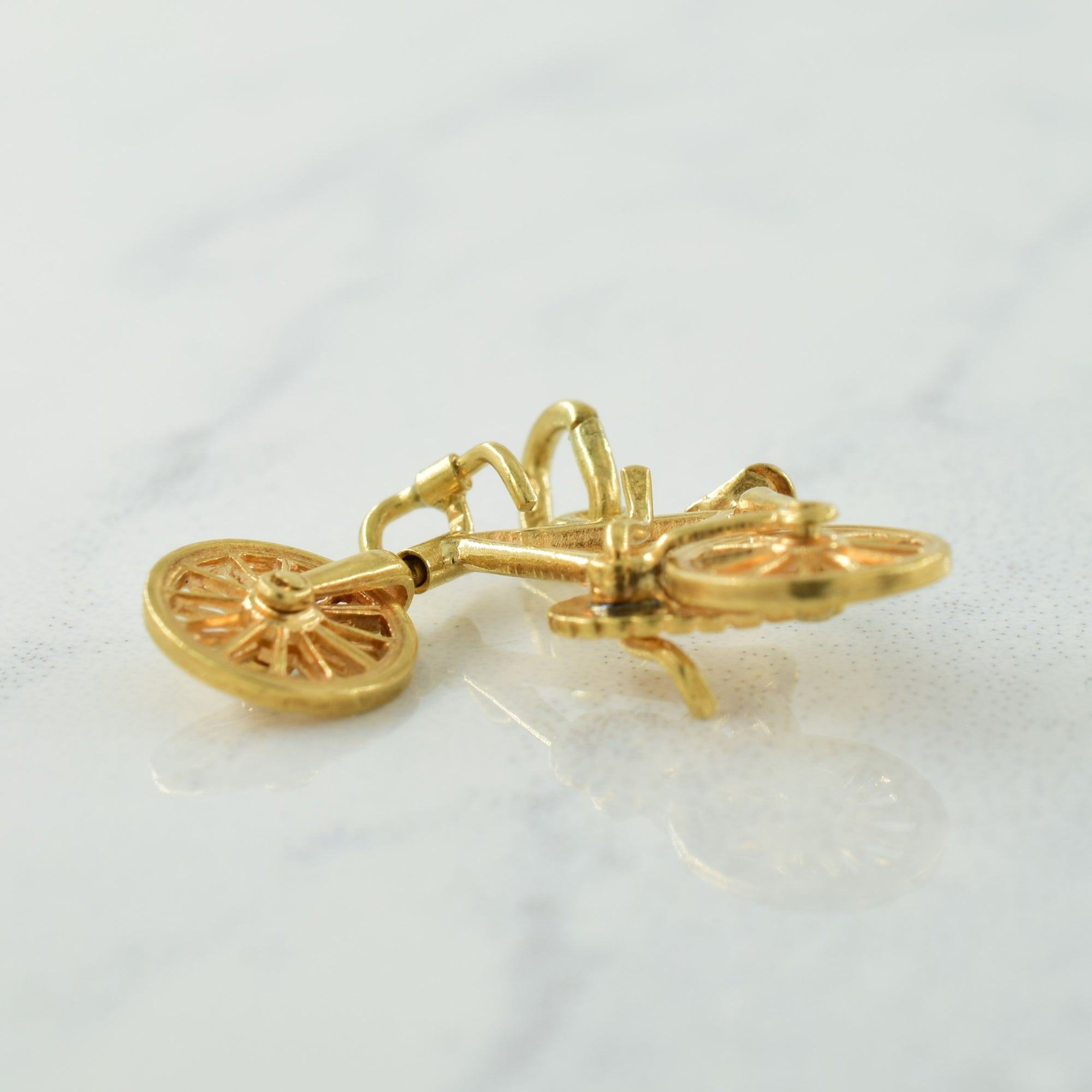 14k Yellow Gold Bicycle Charm |