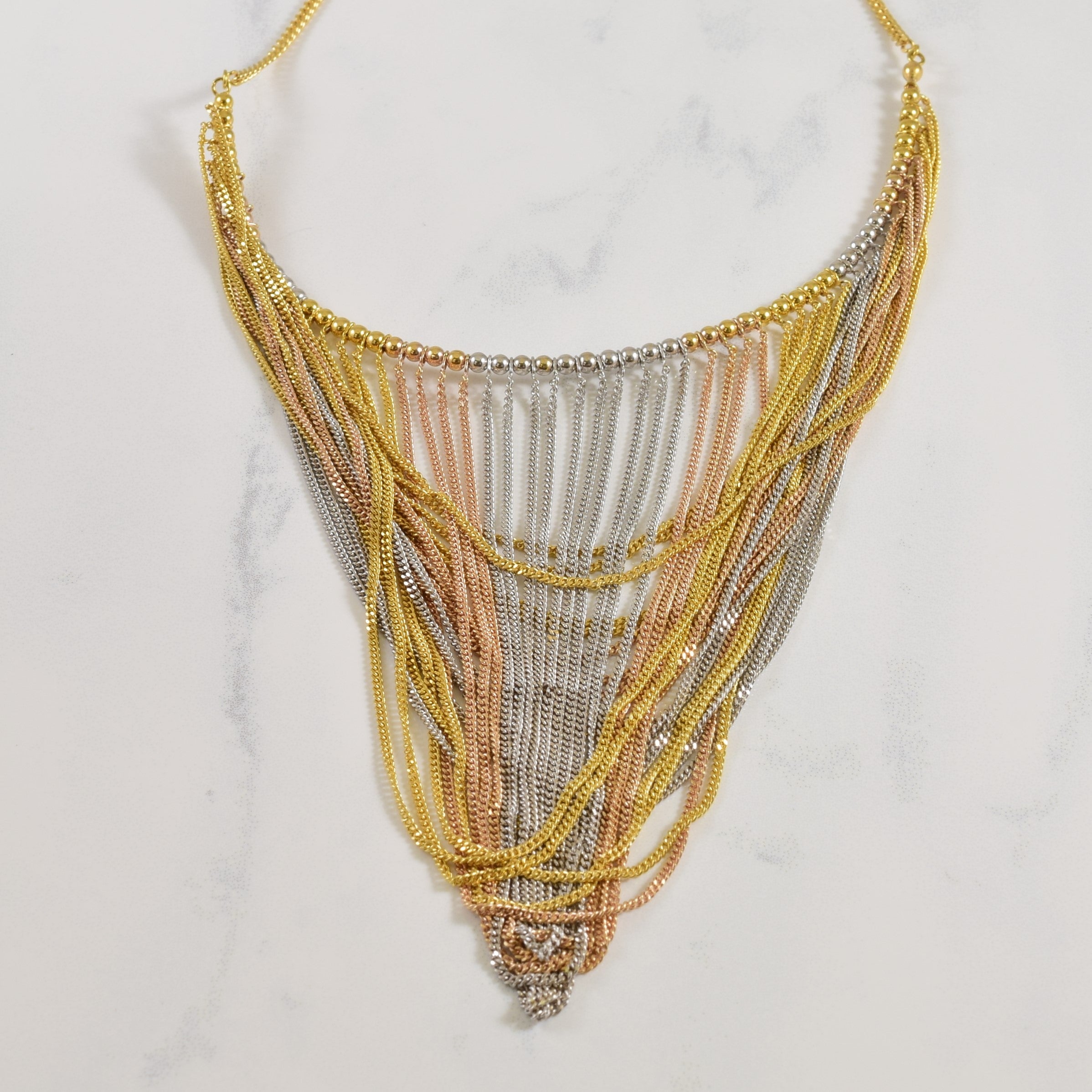 18k Tri Tone Fancy Chain | 13.5" |
