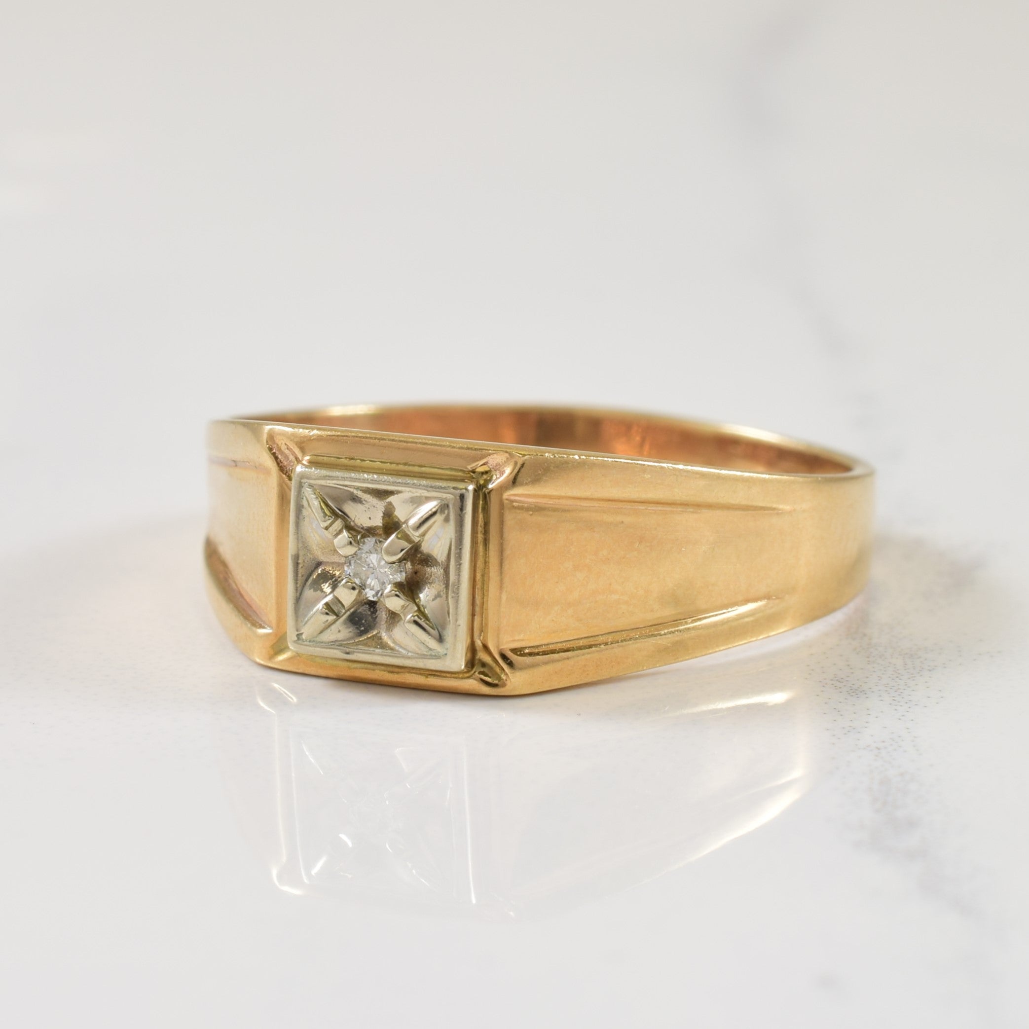 Solitaire Diamond Ring | 0.03ctw | SZ 12 |