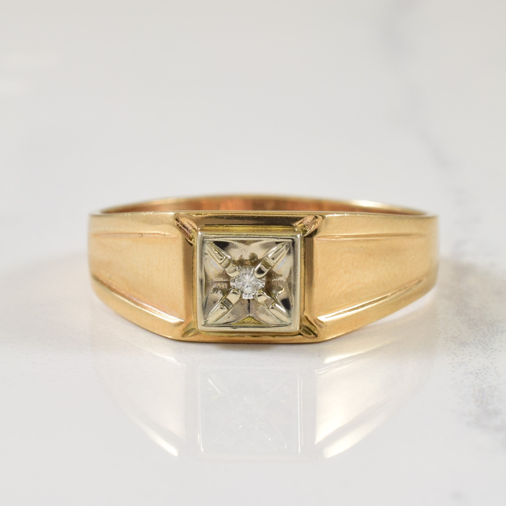 Solitaire Diamond Ring | 0.03ctw | SZ 12 |