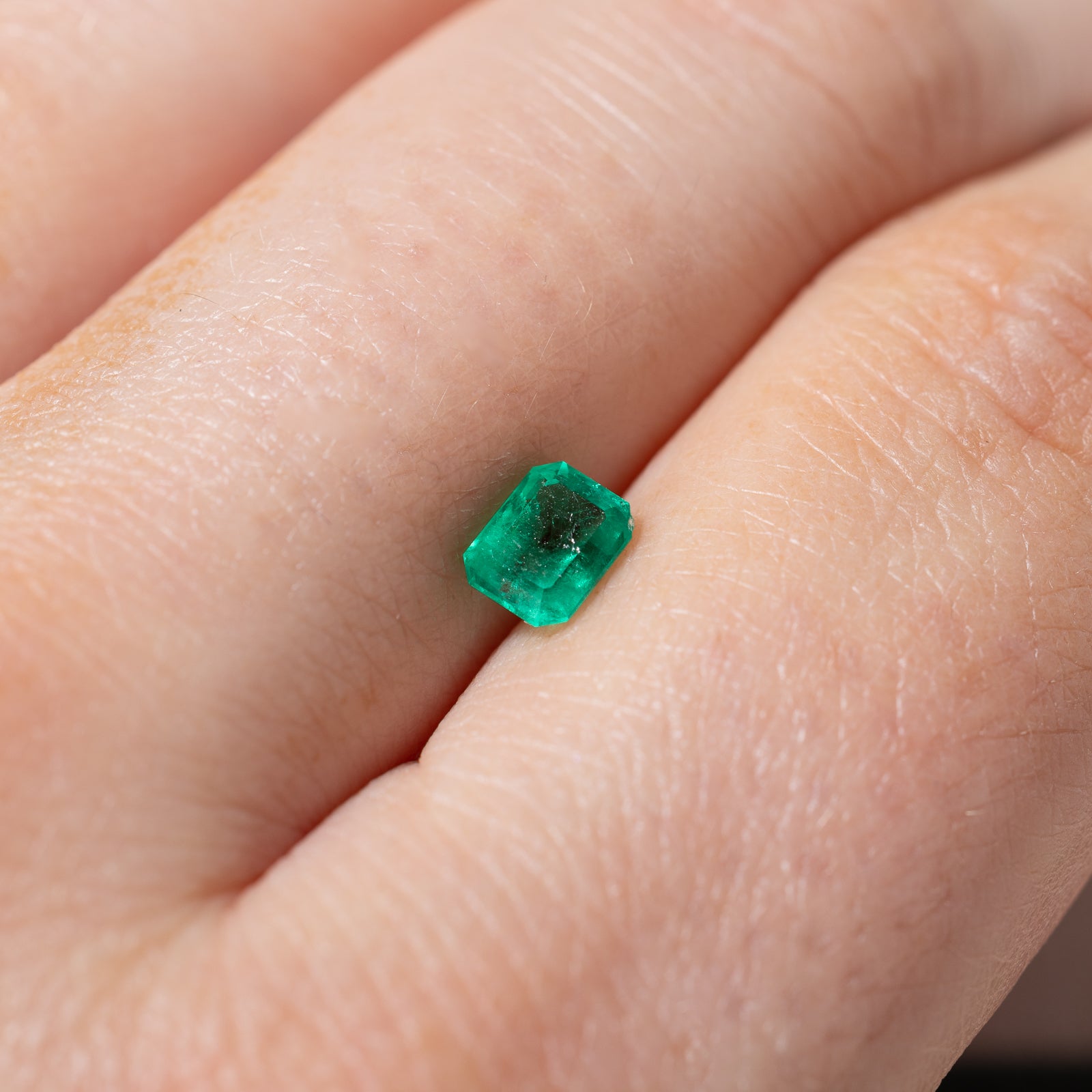 Rectangular Step Cut Loose Columbian Emerald | 0.59ct |