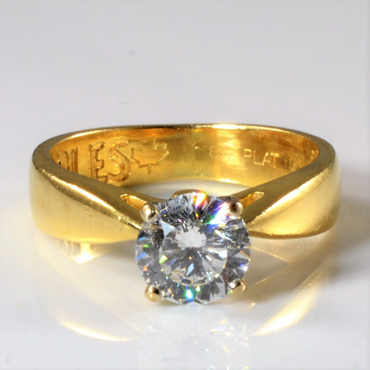 100 Facet Diamond Solitaire Engagement Ring | 1.04ct | SZ 5.25 | - 100 Ways