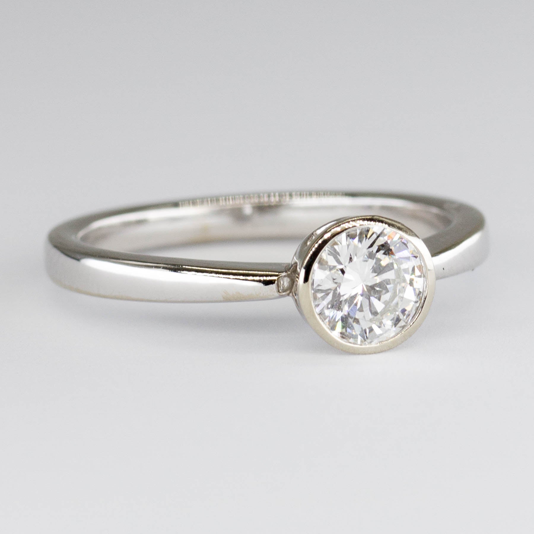 '100 Ways' 14k White Gold Bezel Set Solitaire Ring | 0.57ct | SZ 7 - 100 Ways