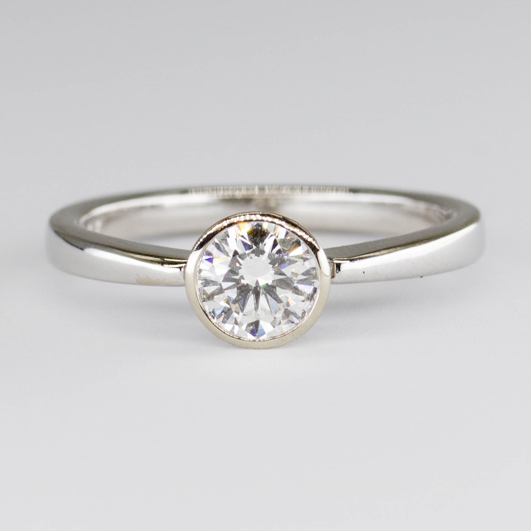 '100 Ways' 14k White Gold Bezel Set Solitaire Ring | 0.57ct | SZ 7 - 100 Ways