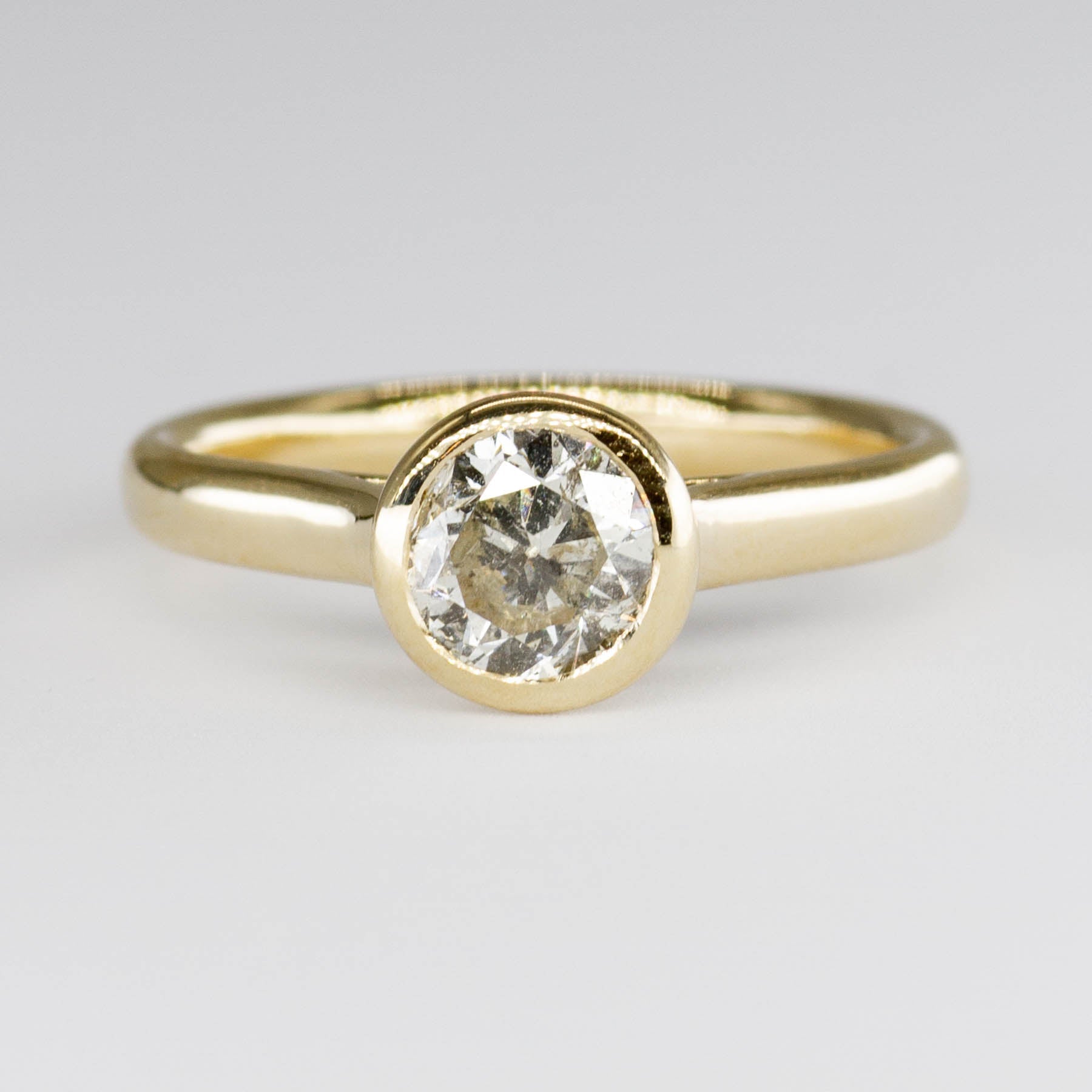 '100 Ways' 14k Yellow Gold Bezel Set Solitaire Ring | 1.01ct | SZ 6.75 - 100 Ways