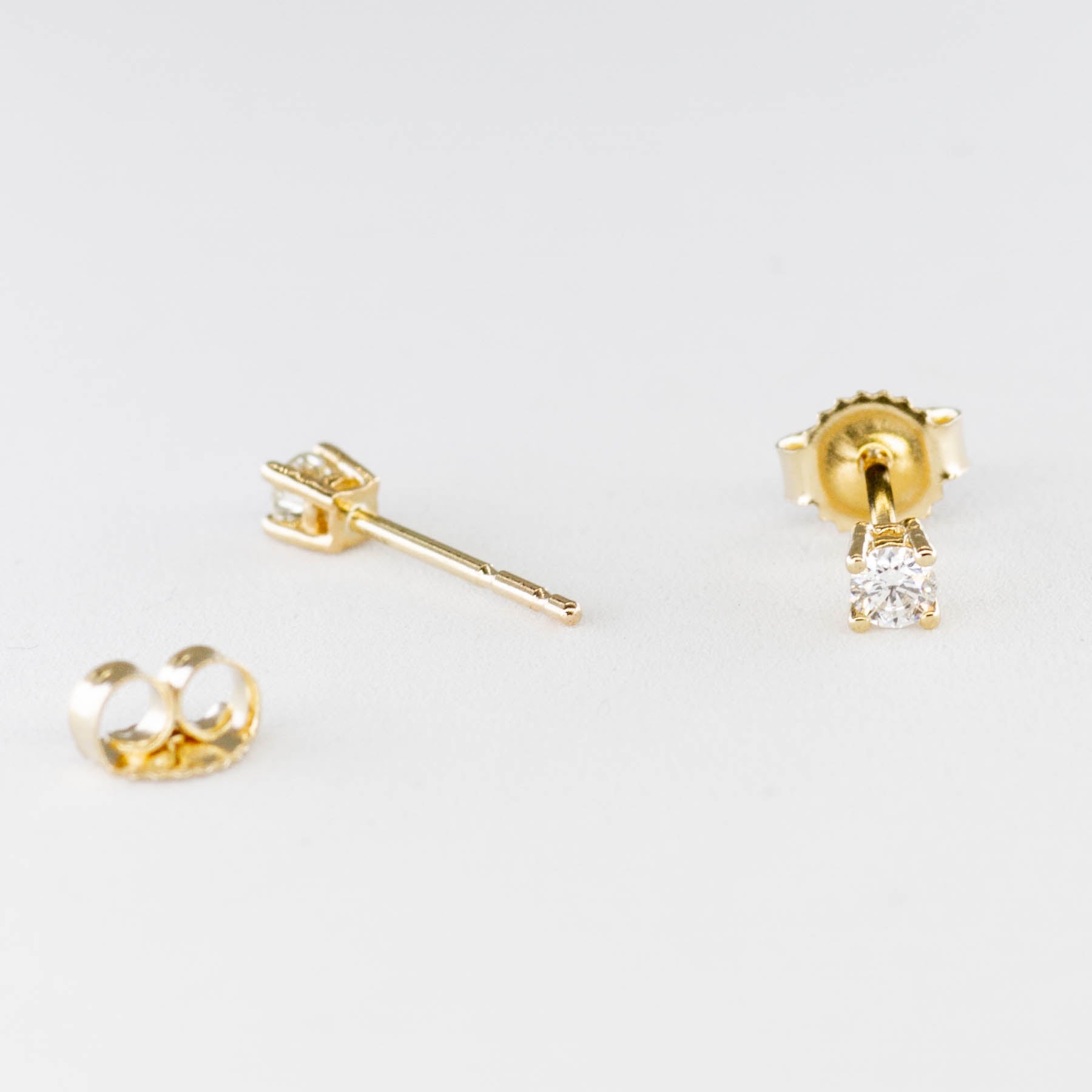 '100 Ways' 14k Yellow Gold Diamond Small Studs | 1/8 ctw | - 100 Ways