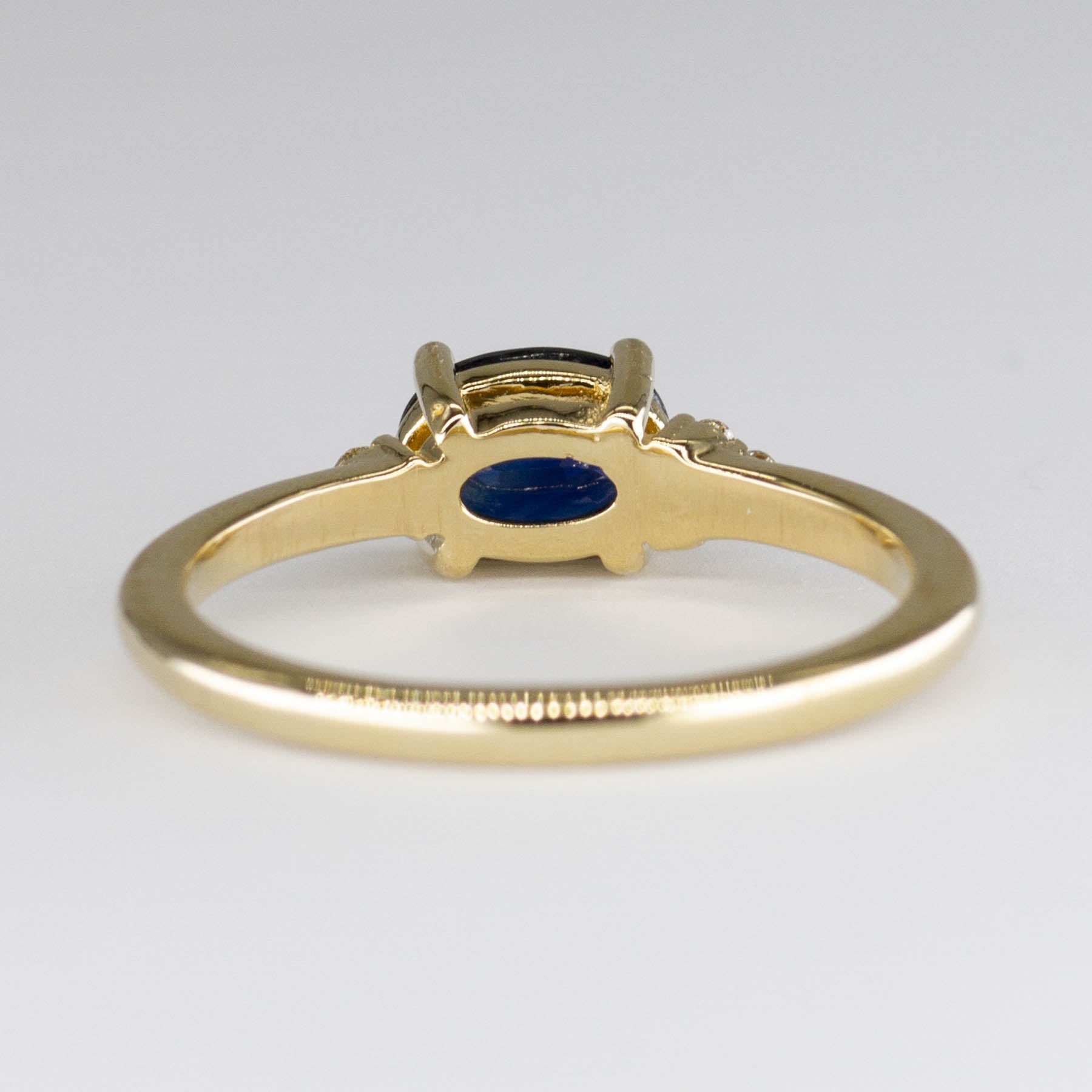 '100 Ways' 14k Yellow Gold East West Sapphire and Diamond Ring | 0.80ct | SZ 7 - 100 Ways