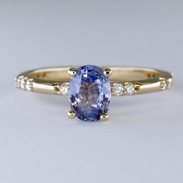 '100 Ways' Accented Oval Ceylon Sapphire Ring | 1.18ct | SZ 7 |