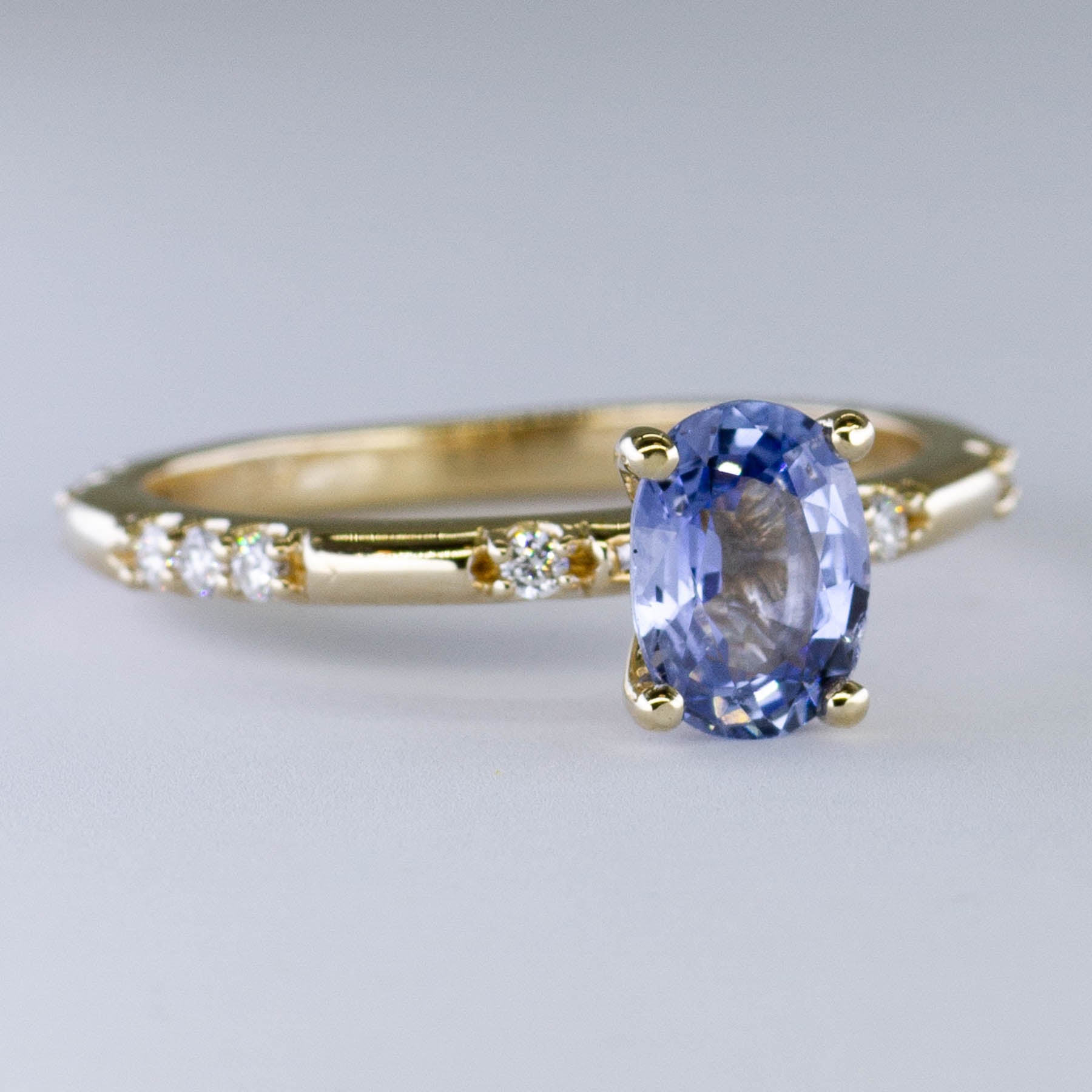 '100 Ways' Accented Oval Ceylon Sapphire Ring | 1.18ct | SZ 7 | - 100 Ways