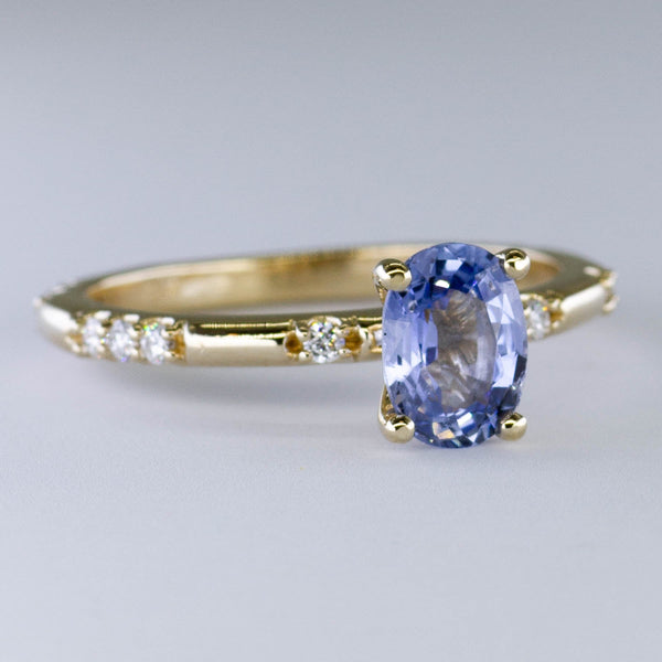 '100 Ways' Accented Oval Ceylon Sapphire Ring | 1.18ct | SZ 7 |