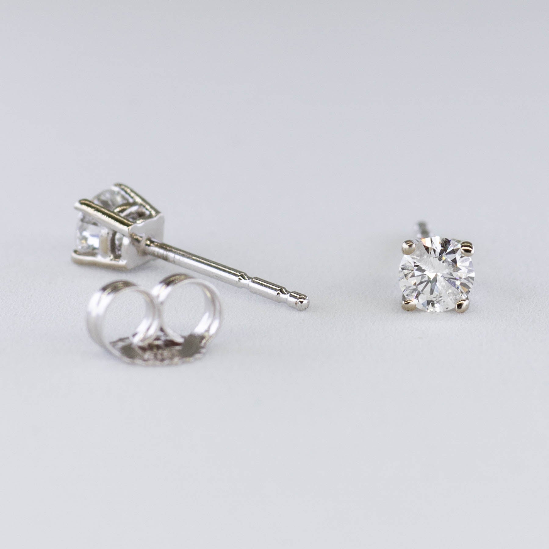 '100 Ways' Classic Solitaire Diamond Stud Earrings | White Gold | Est. 0.25ctw | - 100 Ways