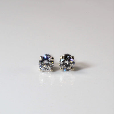 100 Ways' Classic Solitaire Diamond Stud Earrings | White Gold | Est. 0.50ctw |