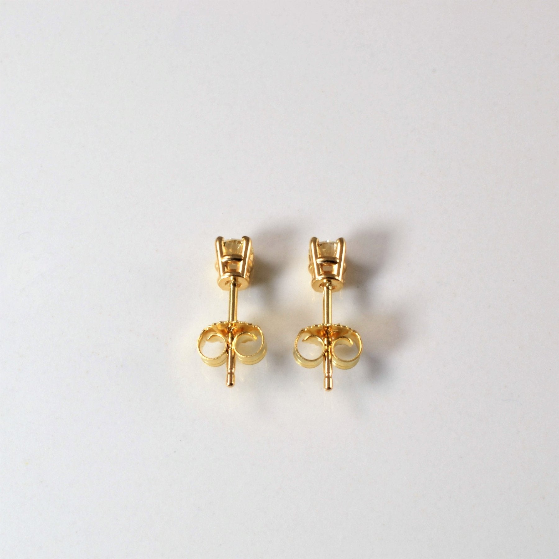 '100 Ways' Classic Solitaire Diamond Stud Earrings | Yellow Gold | Est. 0.25ctw | - 100 Ways