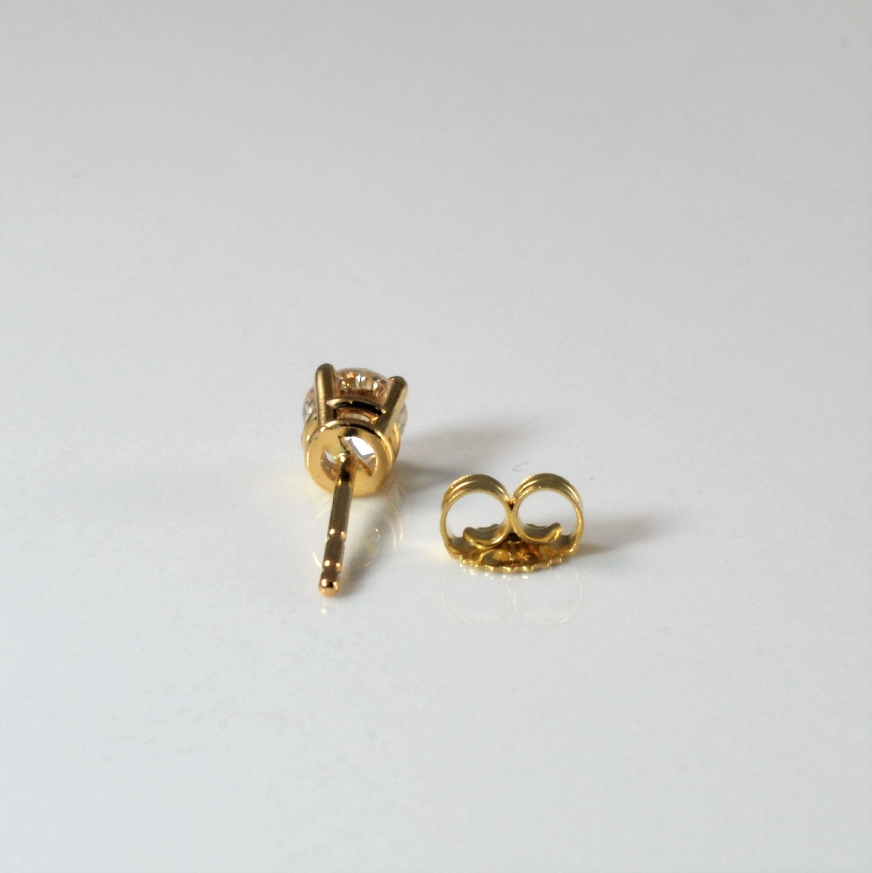 '100 Ways' Classic Solitaire Diamond Stud Earrings | Yellow Gold | Est. 0.50ctw | - 100 Ways