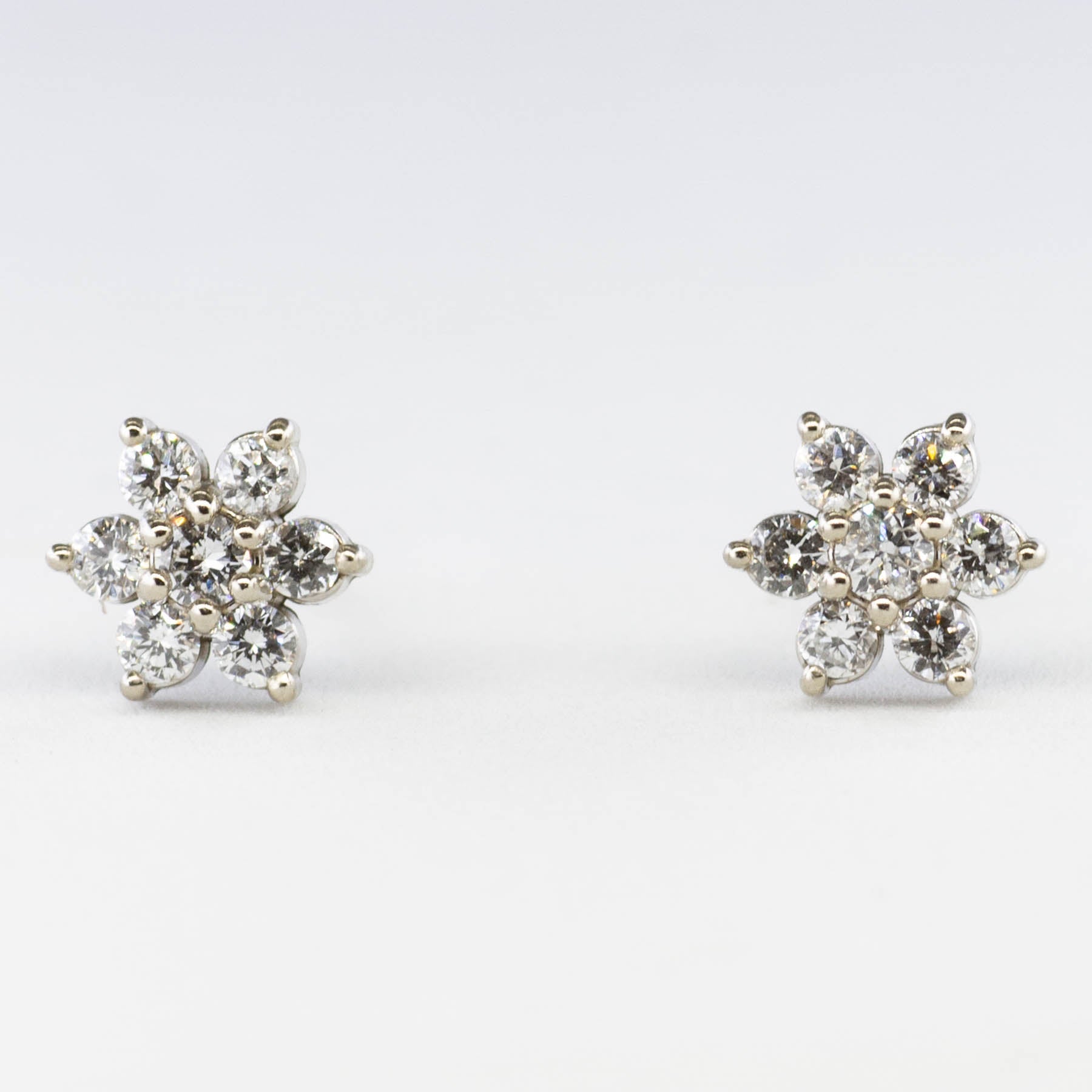 '100 Ways' Cluster Diamond Stud Earrings | White Gold | Est. 0.42 ctw | - 100 Ways