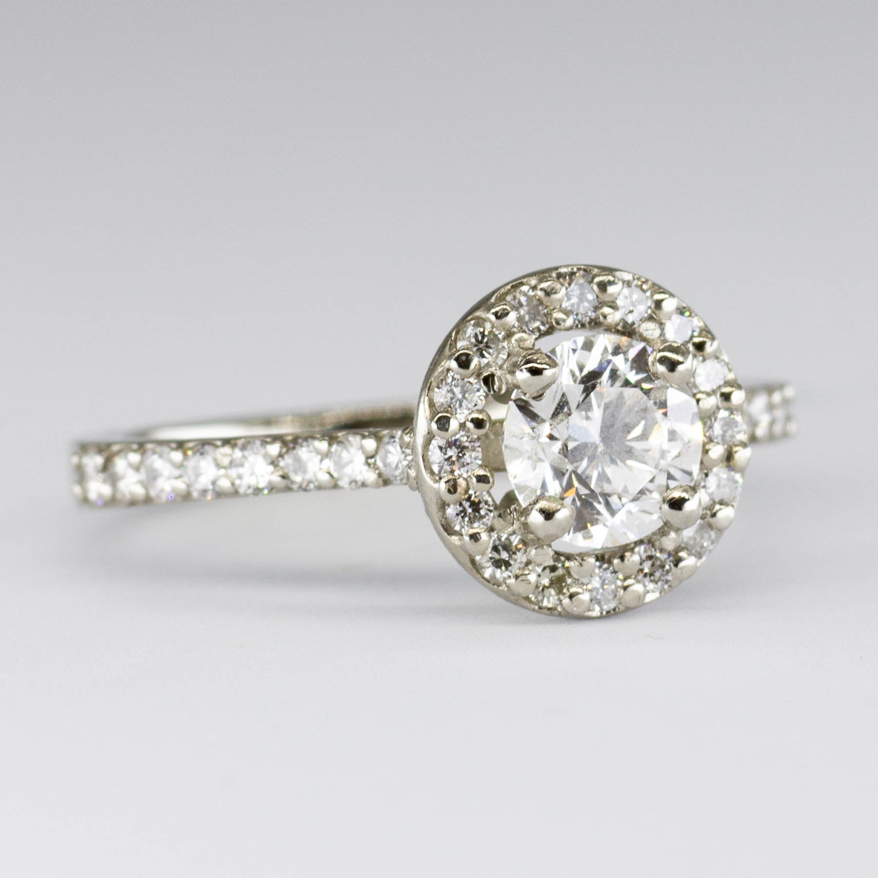 '100 Ways' Diamond Halo 18k Ring | 0.65ct, 0.36 ctw | SZ 5.75 - 100 Ways