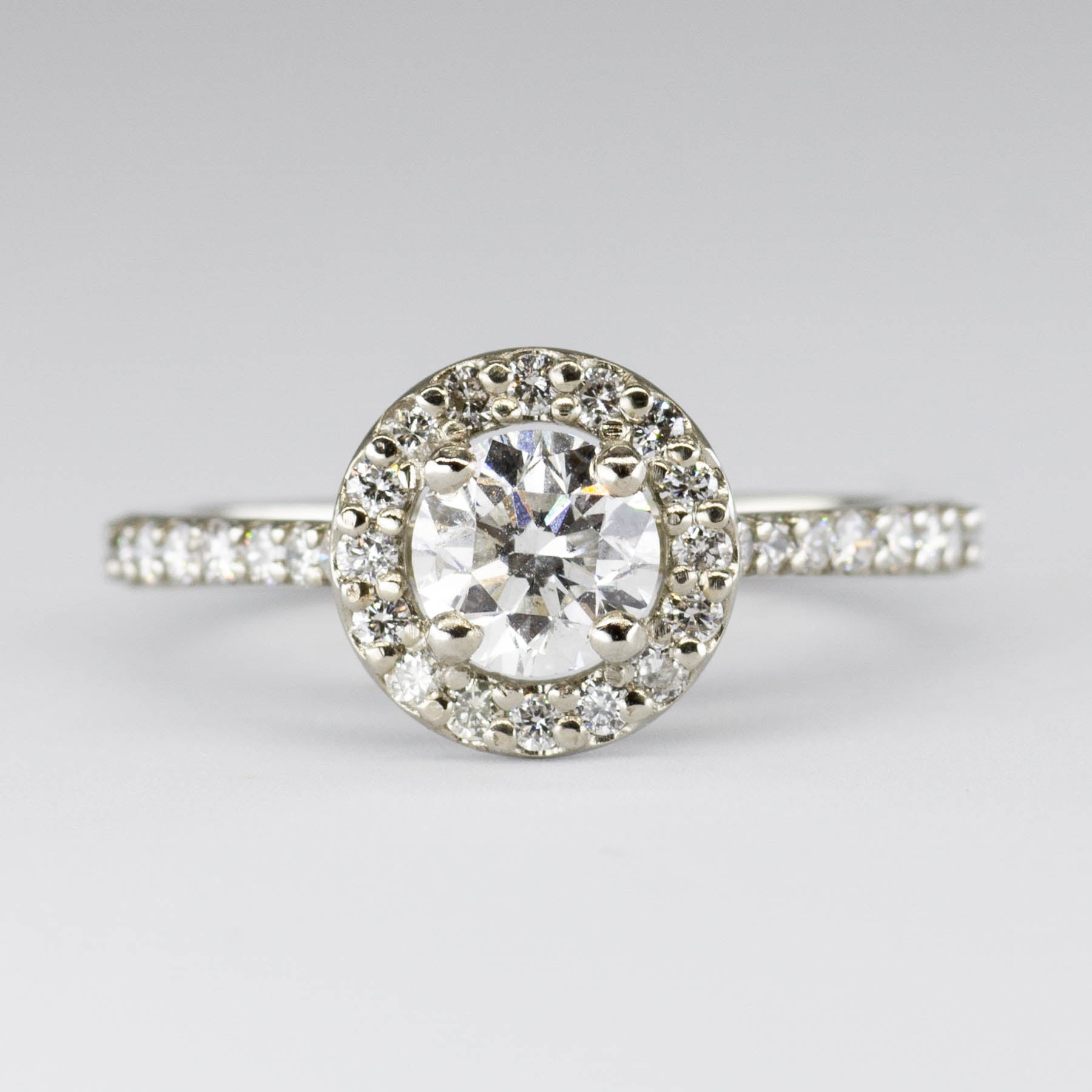 '100 Ways' Diamond Halo 18k Ring | 0.65ct, 0.36 ctw | SZ 5.75 - 100 Ways