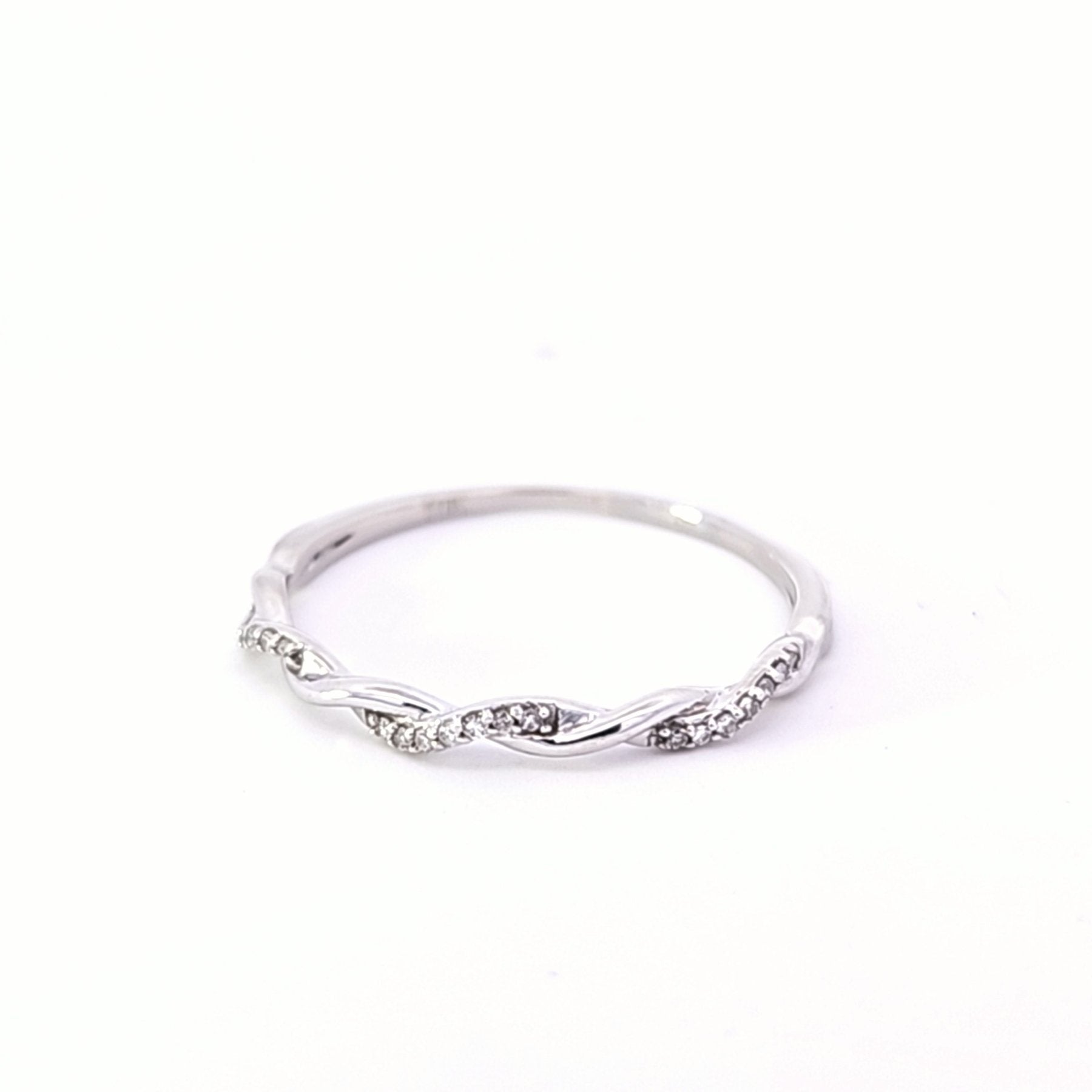 '100 Ways' Diamond Twist Band | White gold | SZ 9.25 | - 100 Ways