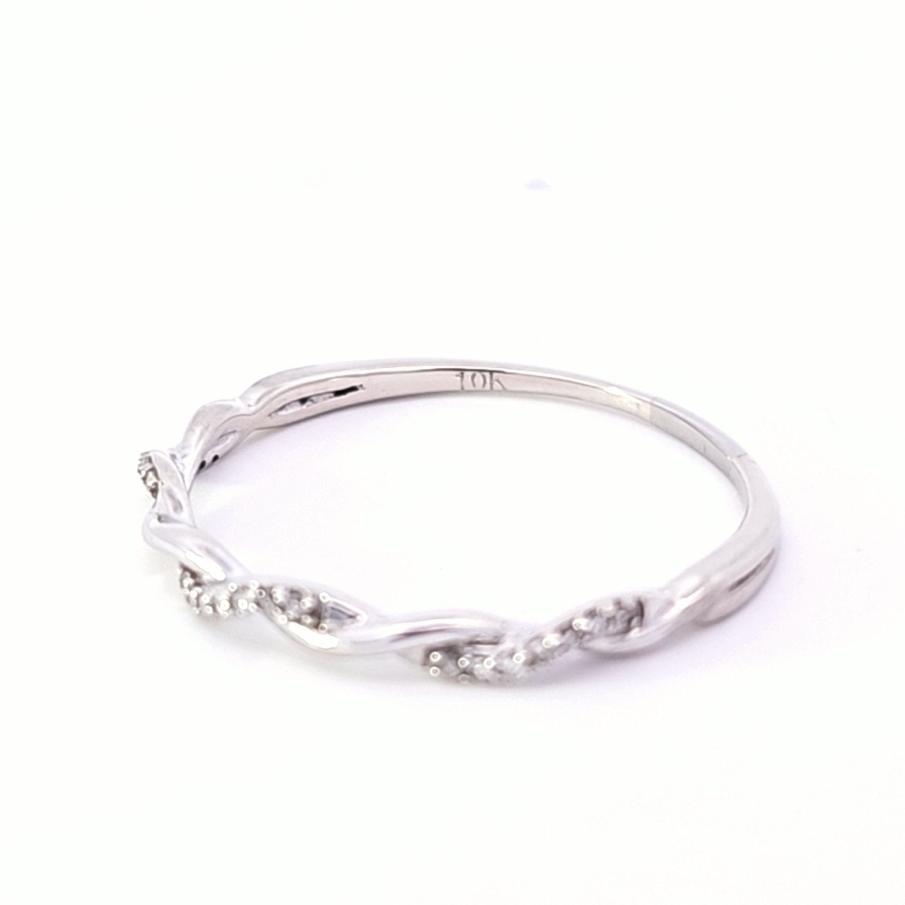 '100 Ways' Diamond Twist Band | White gold | SZ 9.25 | - 100 Ways