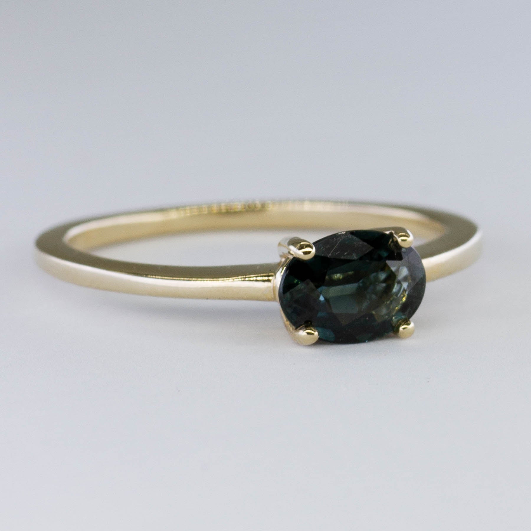 '100 Ways' East West Oval Teal Sapphire Ring | 0.82 ct | SZ 6.75 | - 100 Ways