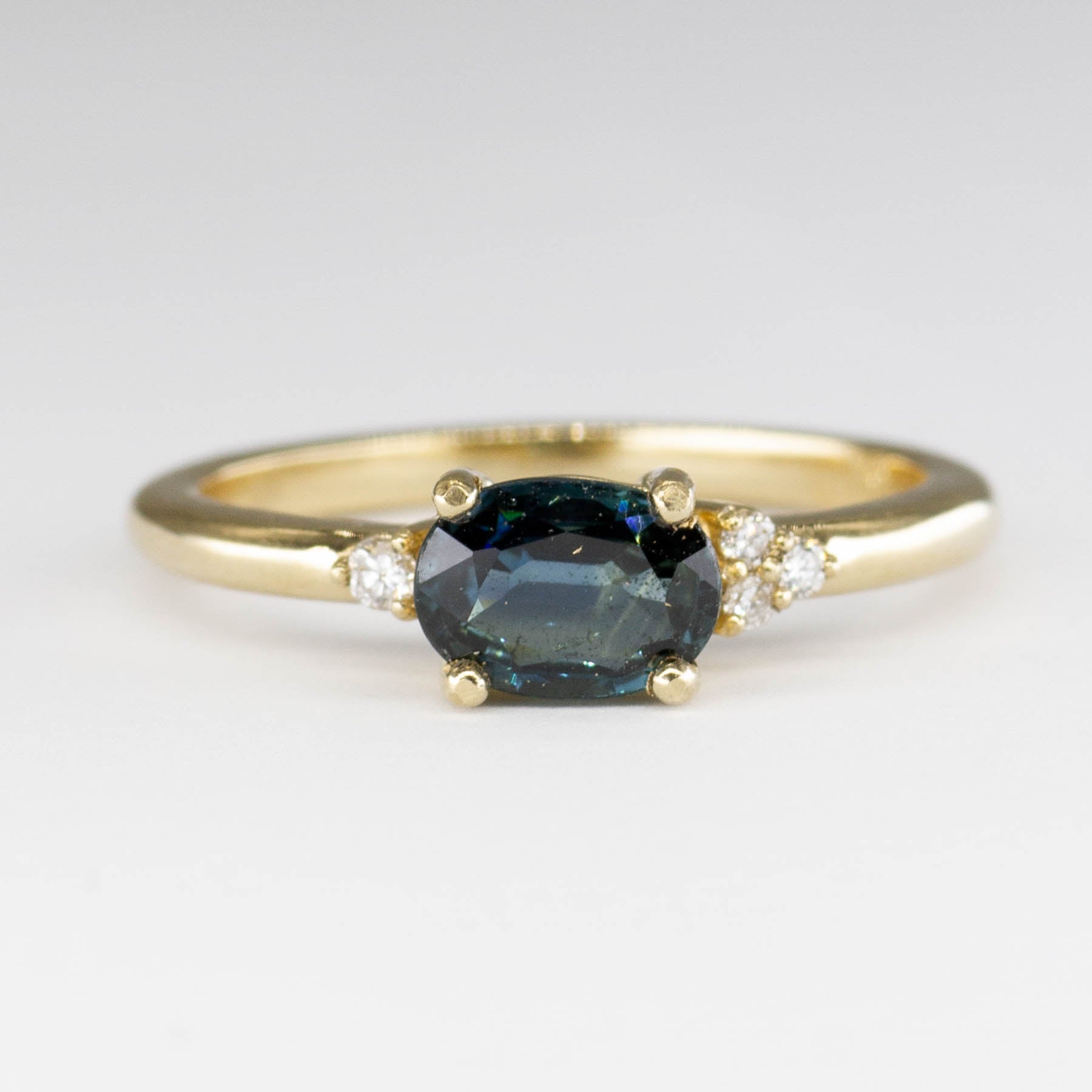 '100 Ways' East West Teal Sapphire and Diamond Ring | 1.01ct | SZ 7 | - 100 Ways