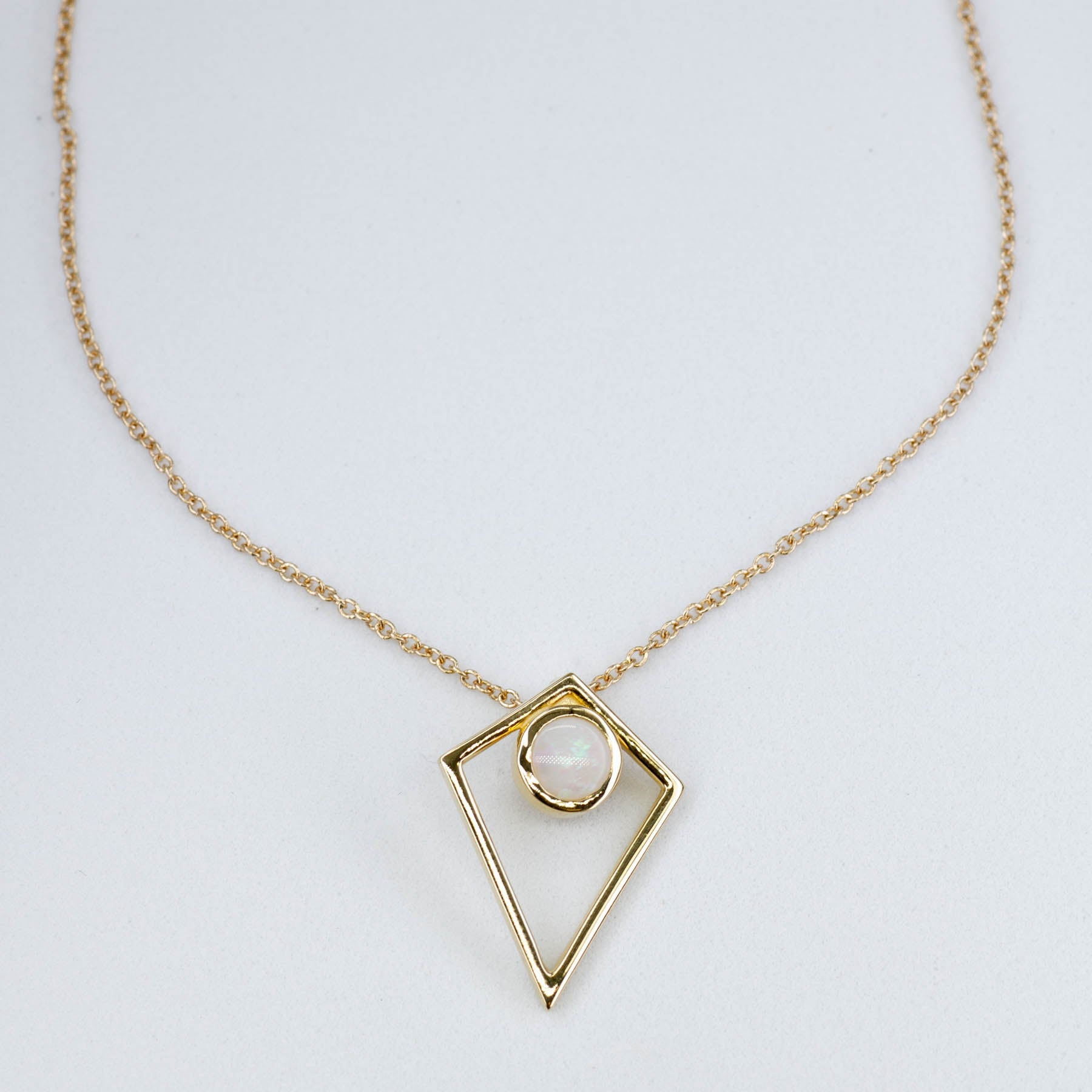 '100 Ways' Geometric Opal Necklace | 0.34ct | - 100 Ways