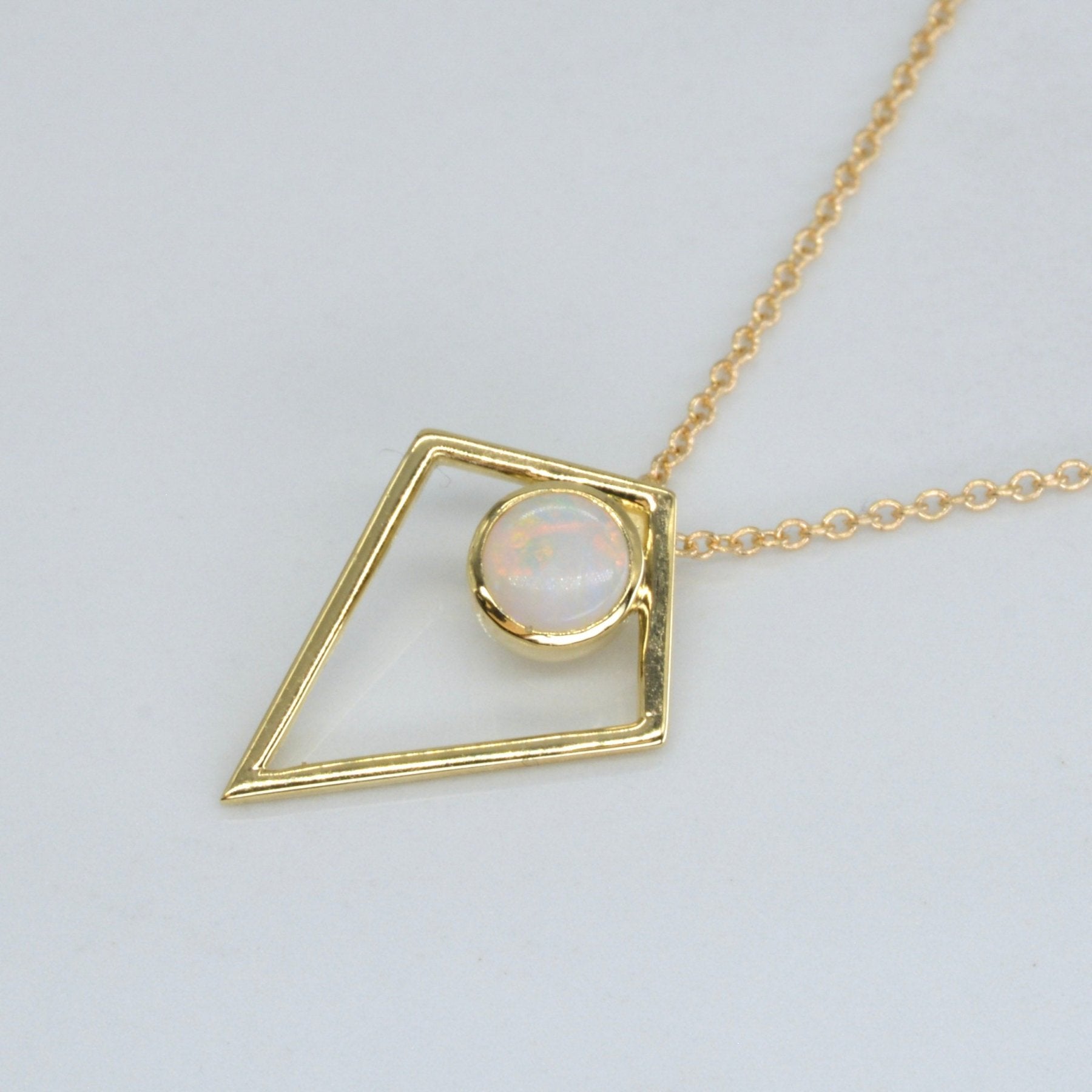 '100 Ways' Geometric Opal Necklace | 0.34ct | - 100 Ways