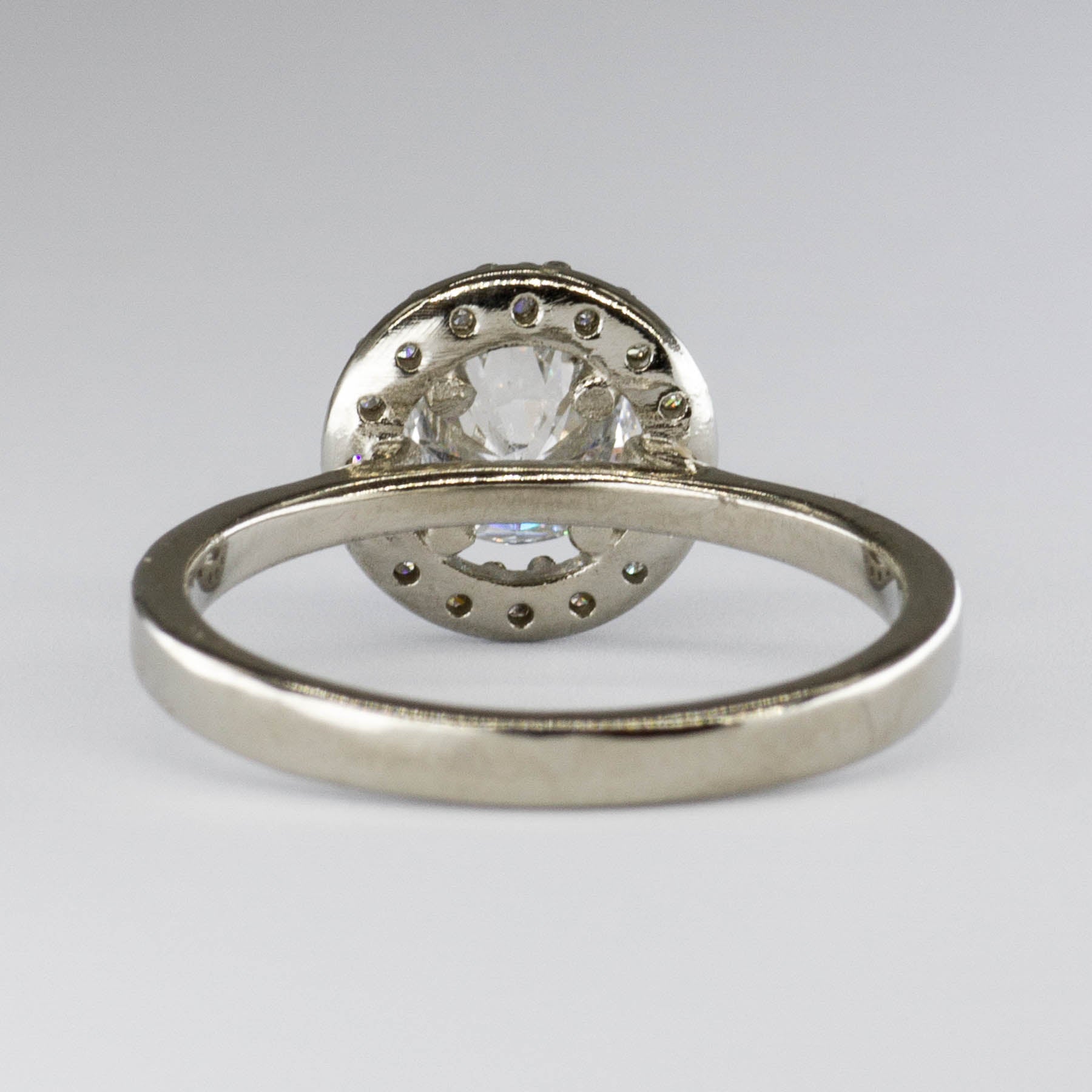 '100 Ways' GIA Certified Diamond Halo 18k Ring | 0.71 ct SI1 G, 0.16ctw | SZ 5.75 - 100 Ways