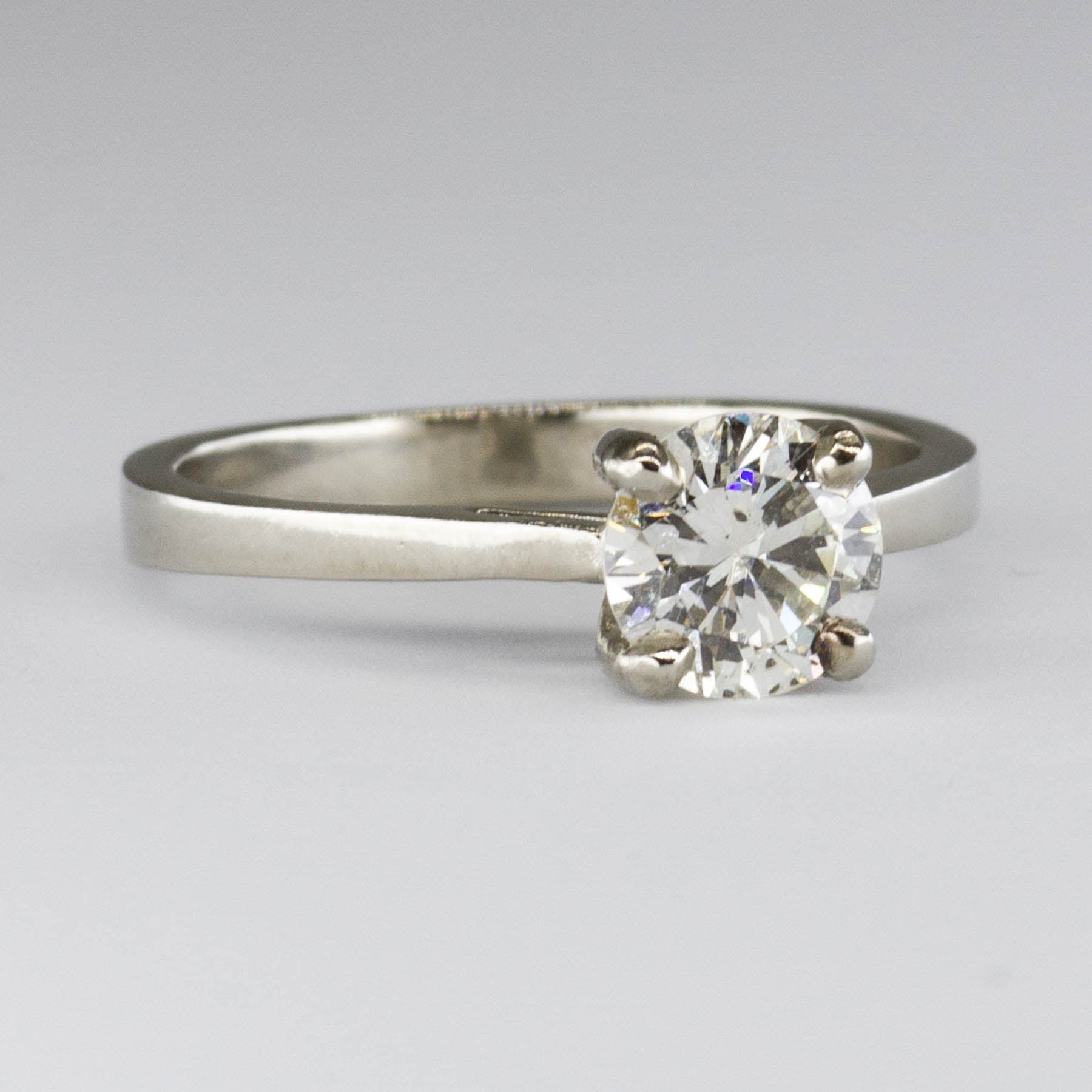 '100 Ways' GIA Certified Diamond Solitaire 18K White Gold Ring | 0.83 ctw SI1 J | SZ 5.5 - 100 Ways