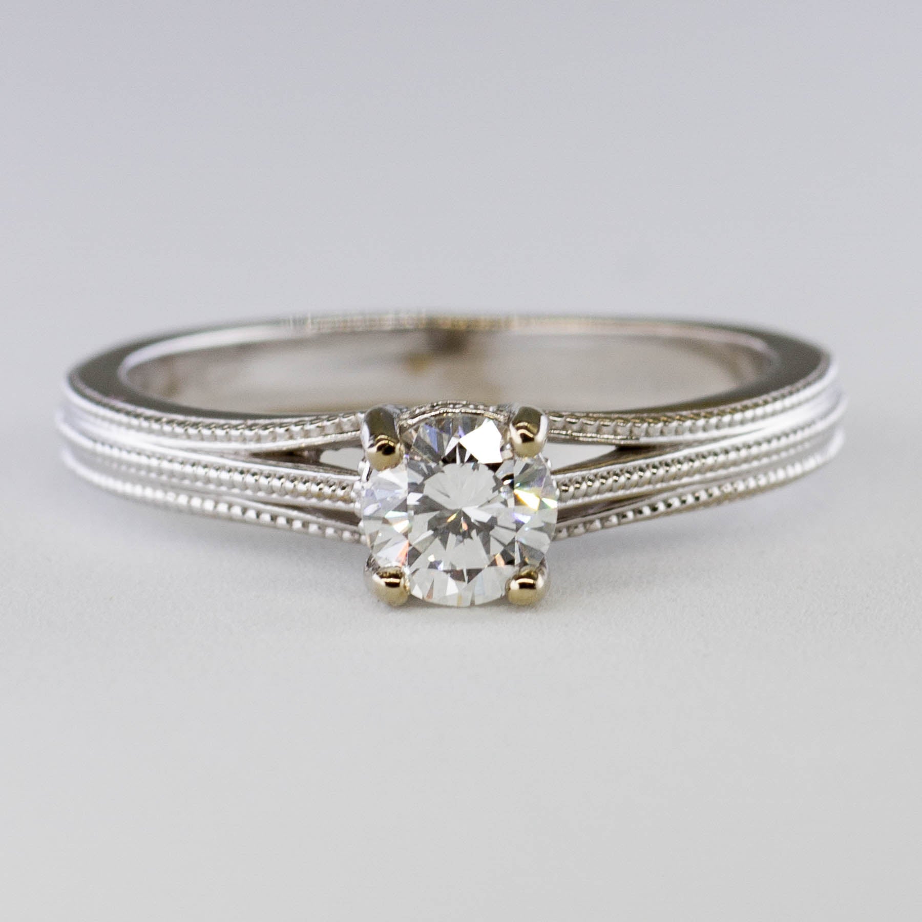 '100 Ways' Milgrain Solitaire Diamond Ring | 0.46ct | SZ 6.75 | - 100 Ways