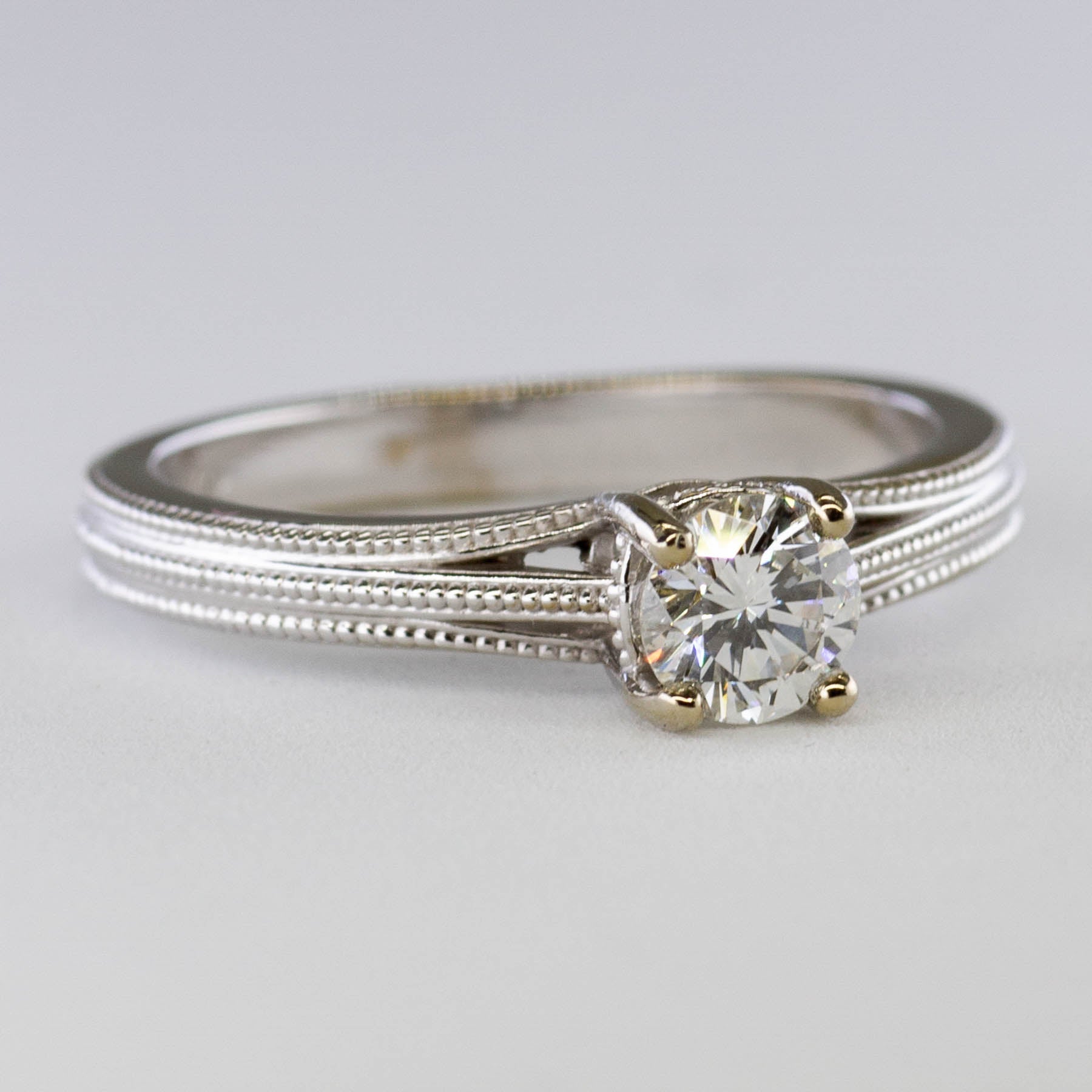 '100 Ways' Milgrain Solitaire Diamond Ring | 0.46ct | SZ 6.75 | - 100 Ways