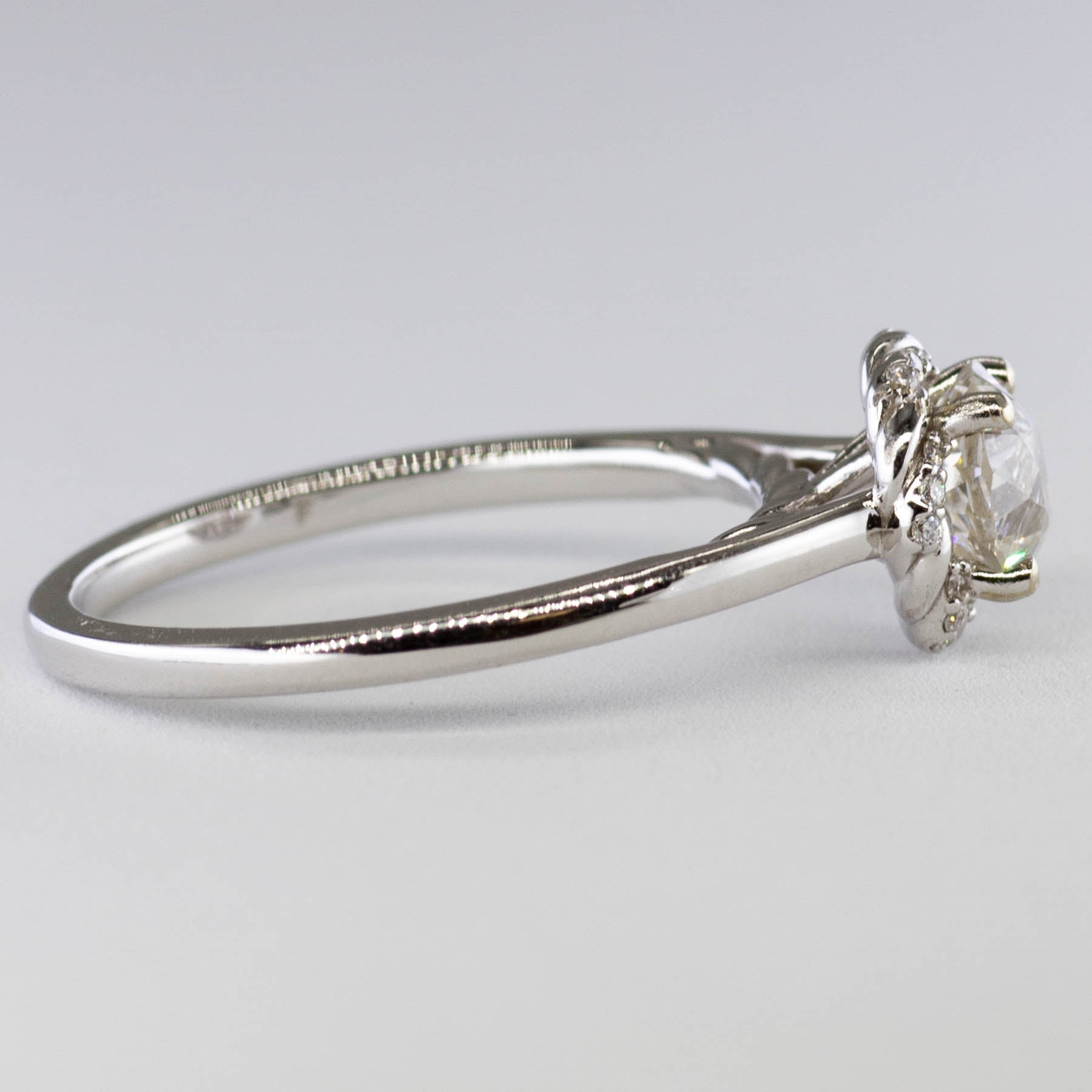 '100 Ways' Old European Twisted Halo Engagement Ring | 0.99ctw | SZ 7 | - 100 Ways