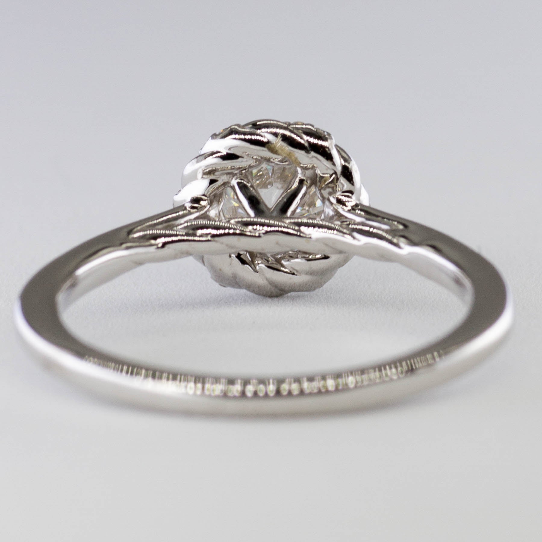 '100 Ways' Old European Twisted Halo Engagement Ring | 0.99ctw | SZ 7 | - 100 Ways