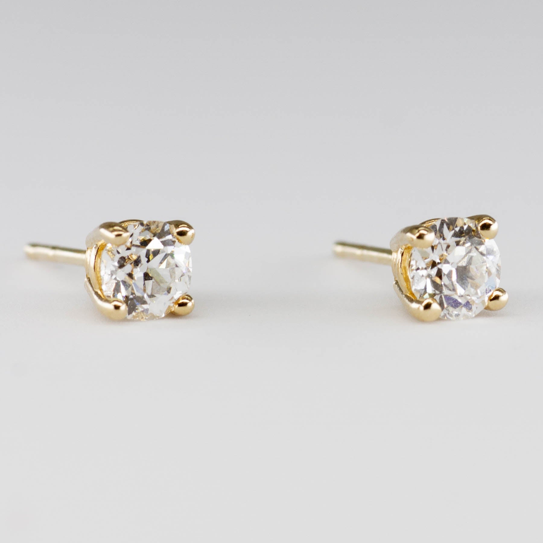 '100 Ways' Old European Yellow Gold Diamond Studs | 0.65 ctw VS2 G/H | - 100 Ways